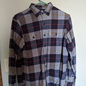 Flannel button up top